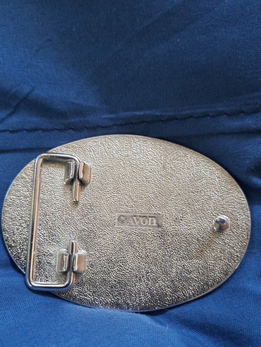 Vintage 1980s Avon Western Horse Saddle Belt Buckle Silver Tone Metal - Picture 4 of 6